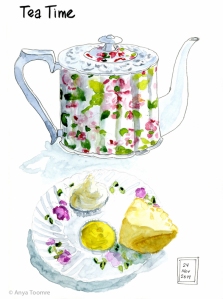Teapot and scone, 2014,